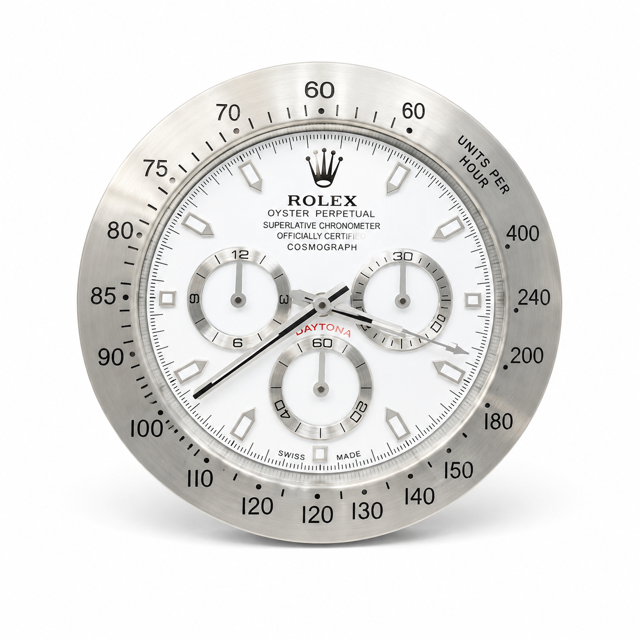 Rolex Daytona wall clock white