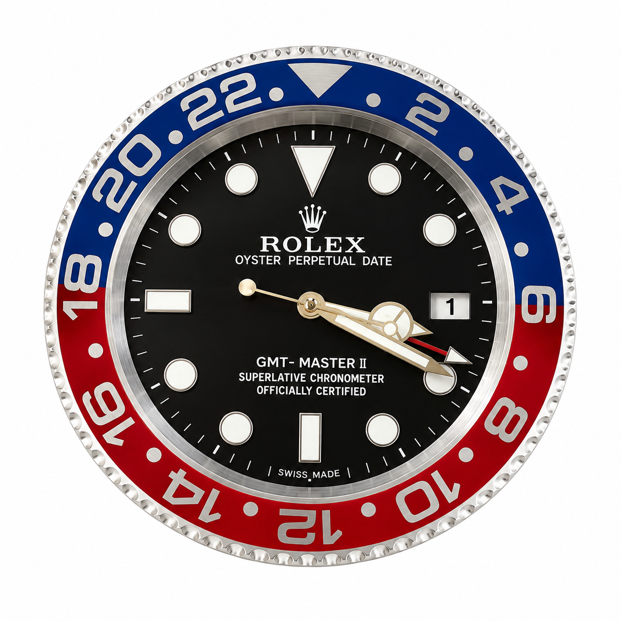 Rolex GMT-Master II "Pepsi" wall clock